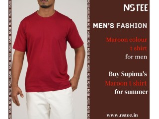 Maroon colour t shirts for men
