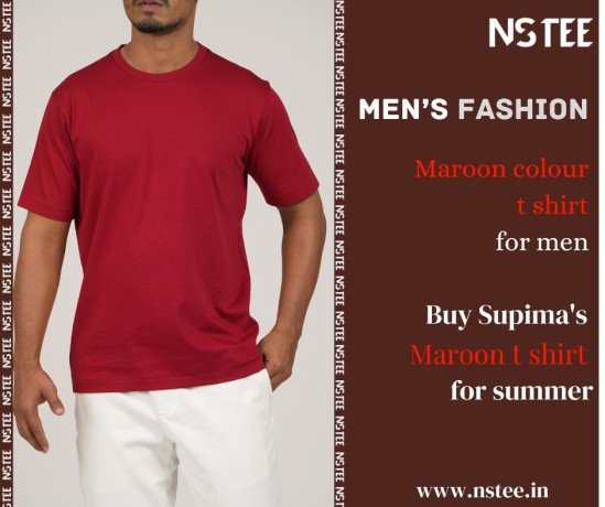 maroon-colour-t-shirts-for-men-big-0