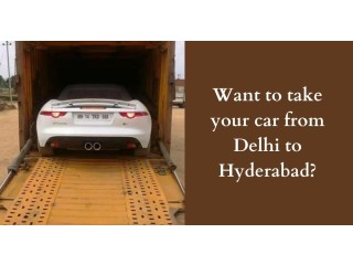 How can I transport my car from Delhi to Hyderabad?